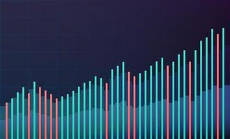 bakgrund med finansiella diagram. begreppet analys, affärer eller handel på finansbörsen. vektor. vektor