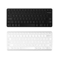 Schwarz-Weiß-Tastatur-Set. moderne Tastatur isoliert auf weißem Hintergrund. realistische Vektorillustration. vektor
