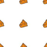 nahtlose Muster. Käsesymbol im flachen Stil. Käse mit Löchern. geeignet für Hintergründe, Postkarten und Geschenkpapier. Vektor. vektor