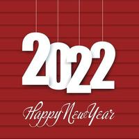 Frohes neues Jahr 2022. rotes neues Jahr-Banner. Vektor. vektor