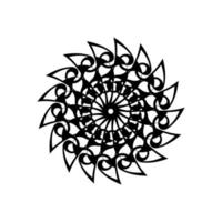 indisk mandala logotyp. cirkulär prydnad. isolerad på en vit bakgrund. vektor