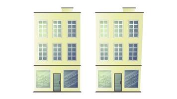 vektor illustration av höghus. byggnader för utformningen av staden. isolerad på en vit bakgrund.