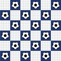 Fußball Ball blau weiß Schachbrett Diamant Hintergrund vektor