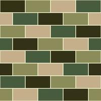 kamouflage grön tegelvägg sömlös bakgrund vektor