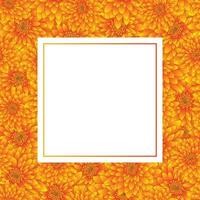 gelbe Chrysanthemen-Bannerkarte vektor