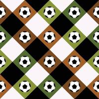 Fußball Ball grün braun Schachbrett Diamant Hintergrund vektor