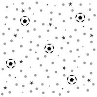Fußball Ball Star Polka Dot weißer Hintergrund vektor