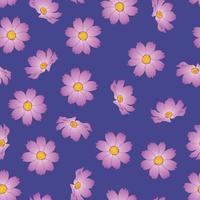rosa Kosmosblume auf lila Hintergrund vektor