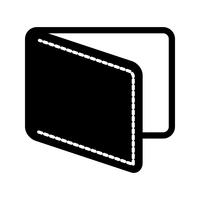 plånbok glyph black icon vektor