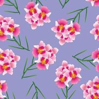 rosa vanda miss joaquim orkidé på lila bakgrund. vektor