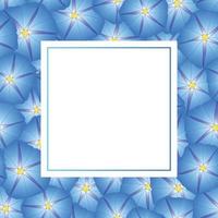 blaue Morgenruhm-Blumenbannerkarte vektor