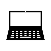 laptop glyph black icon vektor