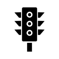 Verkehrszeichen Glyph Black Icon vektor