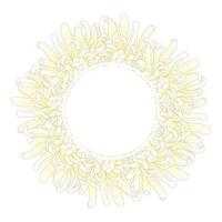 weiße Chrysantheme Blumen Banner Kranz vektor