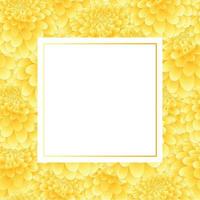 gelbe Dahlie-Bannerkarte vektor