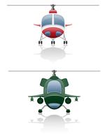 Set Icons Hubschrauber-Vektor-Illustration