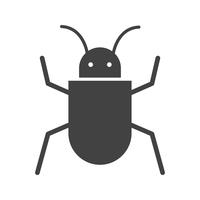 Bug Glyphe Schwarze Ikone vektor