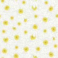 weiße Chrysantheme nahtloser Hintergrund vektor