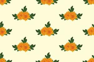 gelbe Chrysantheme auf elfenbeinbeigem Hintergrund vektor