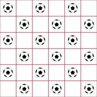 Fußballball rotes Gitter weißer Hintergrund vektor