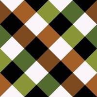 grön brun schackbräde diamant bakgrund vektor