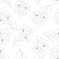 Vanda Miss Joaquim Orchideenblüte Umriss auf weißem Hintergrund vektor