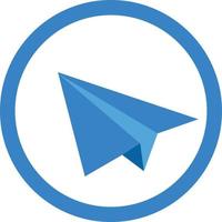 telegram blå ikon vektor