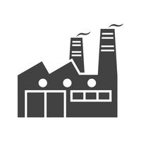 Fabrik-Glyphe-Schwarz-Symbol