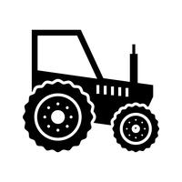 Traktor Glyph Black Icon vektor