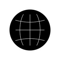 Globe glyph black icon vektor