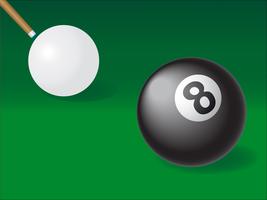 weiße und schwarze Kugel für Billard vektor