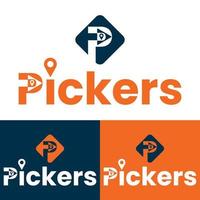 Picker minimales Logo-Icon-Design vektor