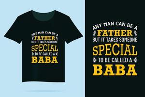 Jeder Mann kann ein Vater-Typografie-T-Shirt-Design sein vektor