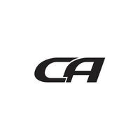 ca-Logo-Design-Vektor isoliert auf weißem Hintergrund. vektor