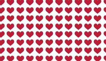 röda hjärtan på vit bakgrund seamless mönster för alla hjärtans dag vektor