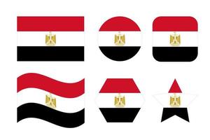 Ägypten-Flagge einfache Illustration für Unabhängigkeitstag oder Wahl vektor