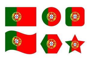 portugal flagga enkel illustration för självständighetsdagen eller valet vektor
