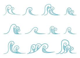 Wave Icon Set Vector Design Illustration auf Hintergrund isoliert