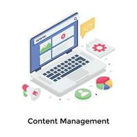 Content-Management-Konzepte vektor