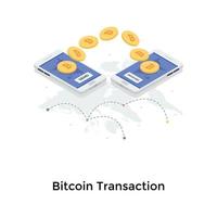 bitcoin transaktionskoncept vektor