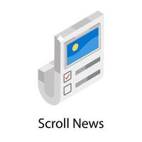 Scroll-Nachrichtenkonzepte vektor