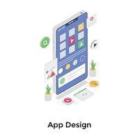 app designkoncept vektor