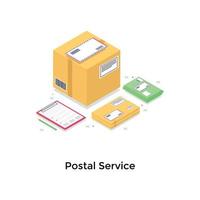 posttjänster koncept vektor