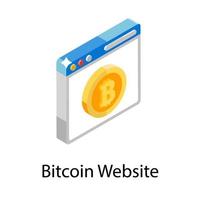 Konzepte für Bitcoin-Websites vektor