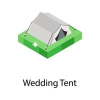 bröllop tält koncept vektor