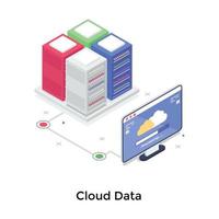 Cloud-Datenkonzepte vektor