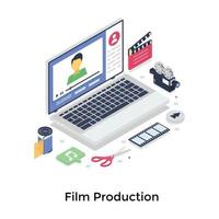 Filmproduktionskonzepte vektor