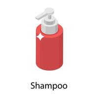 trendige Shampoo-Konzepte vektor