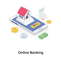 Online-Banking-Konzepte vektor