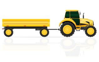 traktor trailer vektor illustration